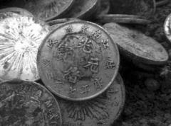甘肃王某在野外找到大量的银元